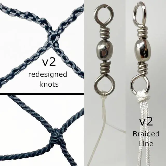 Alt view image 7 of 7 - Foldable Castable Crab Trap - Crab Hawk & Crab Jaw Star Trap with Bait Clip - Portable Fishing Rod Crab Pot for Blue Crabs & Dungeness - Designed in USA