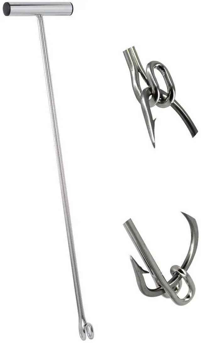 Main image of Stainless Steel Fishing Hook RemoverDehooker Tool,Push/Pull Hook RemoverAnti-Lost Saltwater Dehooker Tool Shark Hook Remover