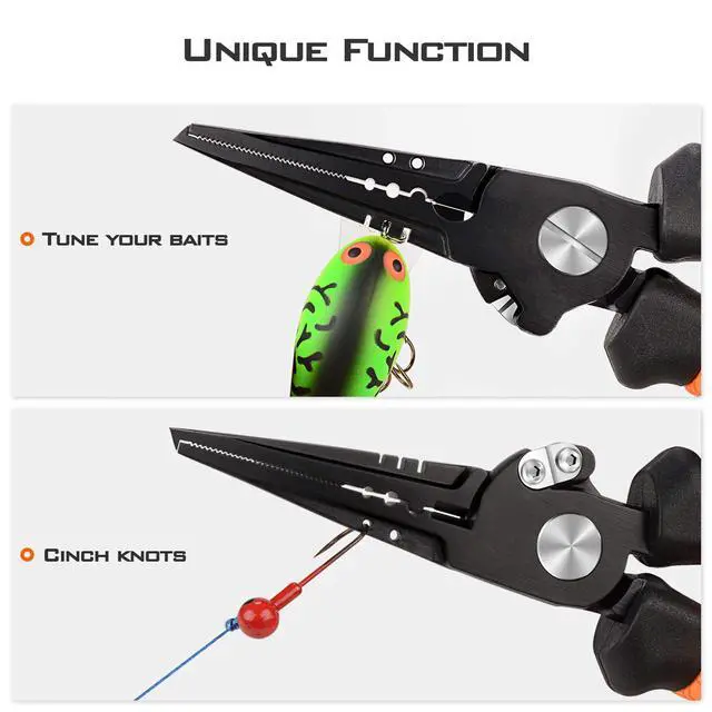 Alt view image 2 of 6 - Speed Demon Pro Fishing Pliers, 420 Stainless Steel, Fishing Tools, Saltwater Resistant Fishing Gear, Tungsten Carbide Cutters, Corrosion Resistant Coating, SuperPolymer Grip Handles