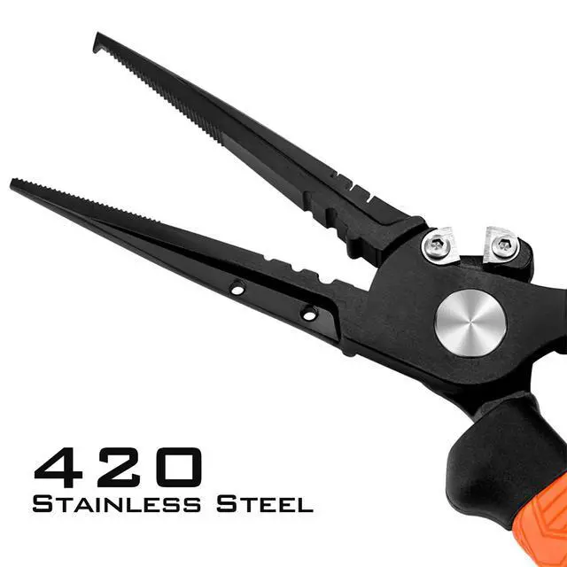Alt view image 6 of 6 - Speed Demon Pro Fishing Pliers, 420 Stainless Steel, Fishing Tools, Saltwater Resistant Fishing Gear, Tungsten Carbide Cutters, Corrosion Resistant Coating, SuperPolymer Grip Handles
