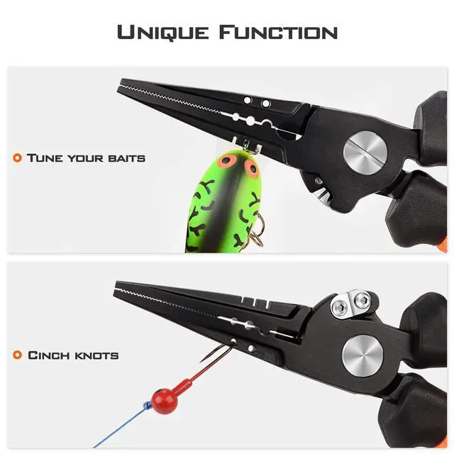 Alt view image 2 of 7 - Speed Demon Pro Fishing Pliers, 420 Stainless Steel, Fishing Tools, Saltwater Resistant Fishing Gear, Tungsten Carbide Cutters, Corrosion Resistant Coating, SuperPolymer Grip Handles