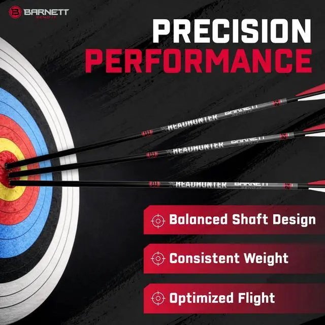 Alt view image 5 of 6 - Headhunter Crossbow Arrows Different Pack Sizes, Standard Moon Nocks, Includes Field Points, Pre-Fletched for Crossbow Use
