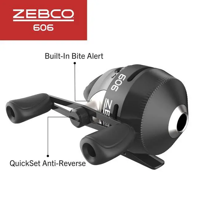 Alt view image 3 of 6 - 606 Spincast Fishing Reel, Size 60 Reel, Right-Hand Retrieve, Pre-Spooled with 20-Pound Fishing Line