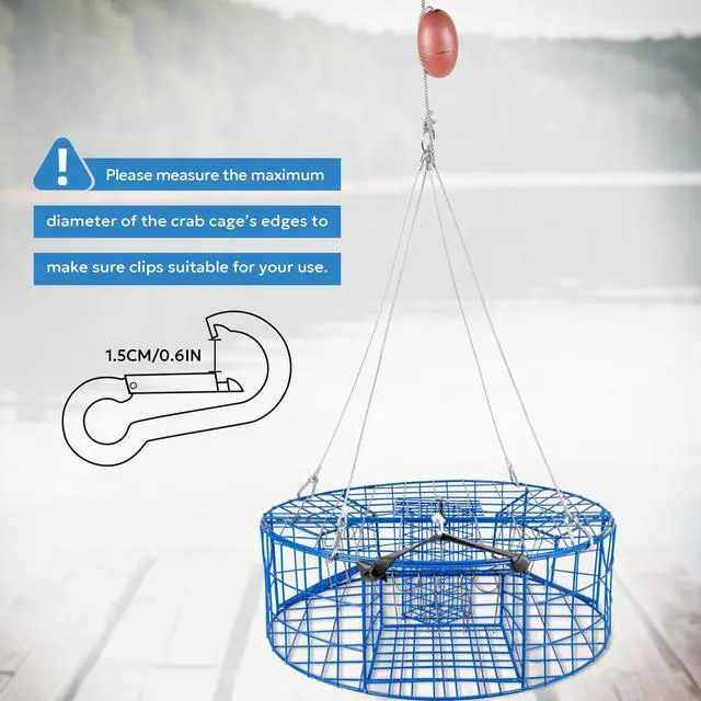 Alt view image 7 of 7 - 4 Arm Crab Trap Harness with Durable Nylon/Heavy Duty Metal Hooks for Sailing Fishing