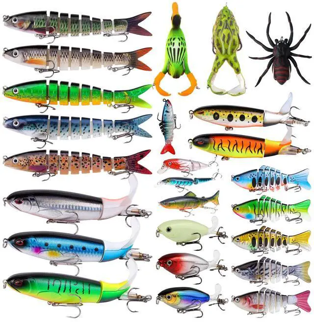 Main image of Fishing Artificial Lures Kit Mixed Including Front Diving Fin Minnow Surface Popper Crank Baits Pencil VIB with Hook and Soft Lures Accessories for Saltwater Freshwater Trout Bass Tackle Gift Set