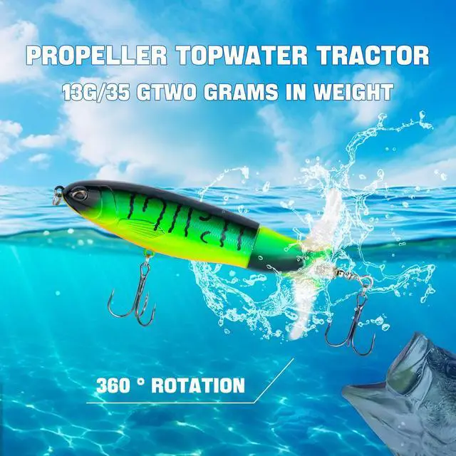 Alt view image 5 of 7 - Fishing Artificial Lures Kit Mixed Including Front Diving Fin Minnow Surface Popper Crank Baits Pencil VIB with Hook and Soft Lures Accessories for Saltwater Freshwater Trout Bass Tackle Gift Set