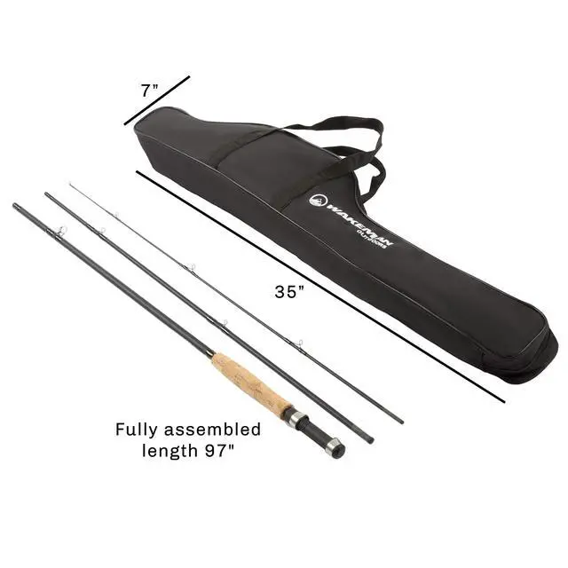 Alt view image 2 of 7 - Outdoors Fly Fishing Rod & Reel Combo Starter Kit with Case and Accessories