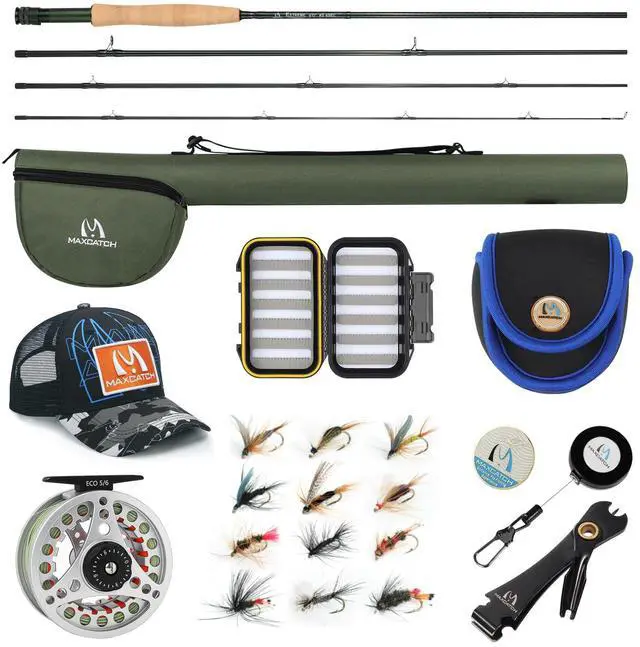 Main image of Maxcatch Extreme Fly Fishing Combo Kit 3/5/6/8 Weight, Starter Fly Rod and Reel Outfit, with a Protective Travel Case