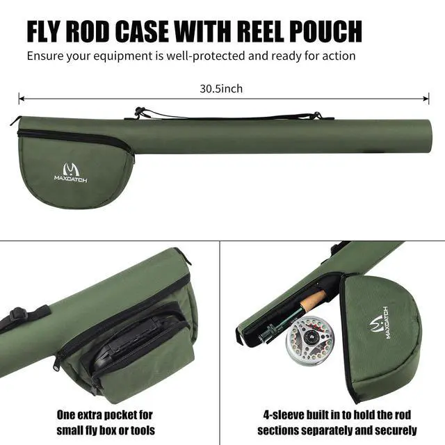 Alt view image 6 of 7 - Maxcatch Extreme Fly Fishing Combo Kit 3/5/6/8 Weight, Starter Fly Rod and Reel Outfit, with a Protective Travel Case