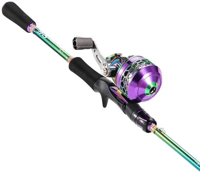 Main image of Fishing Reel Rod Combo, Two Pieces Colorful Poratble Light Weight Casting Rod with Spincast Fishing Reel for Freshwater