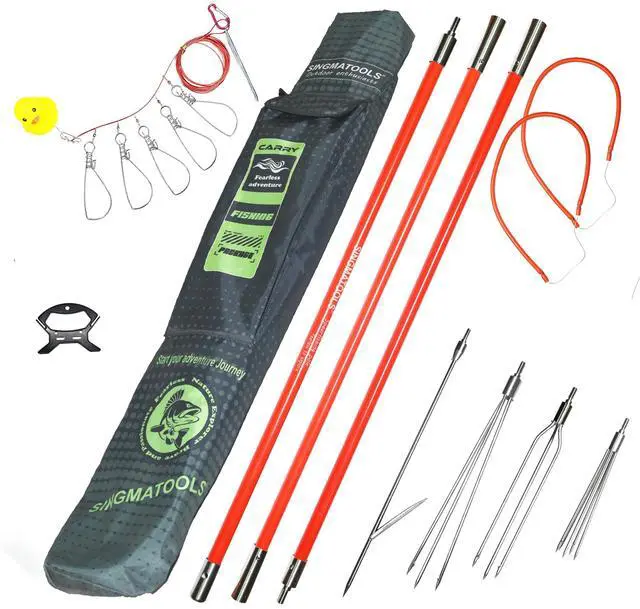 Main image of Spearfishing Pole Hawaiian Sling Fishing Spear Set Fiberglass Pole Spear Harpoon Spearfishing Gear