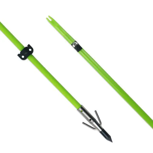 Alt view image 6 of 7 - 34inch Bowfishing Arrows Solid Fiberglass Shaft with Broadhead for Compound Bow and Recurve Bow Fishing Arrow Archery and Hunting (Pack of 6)