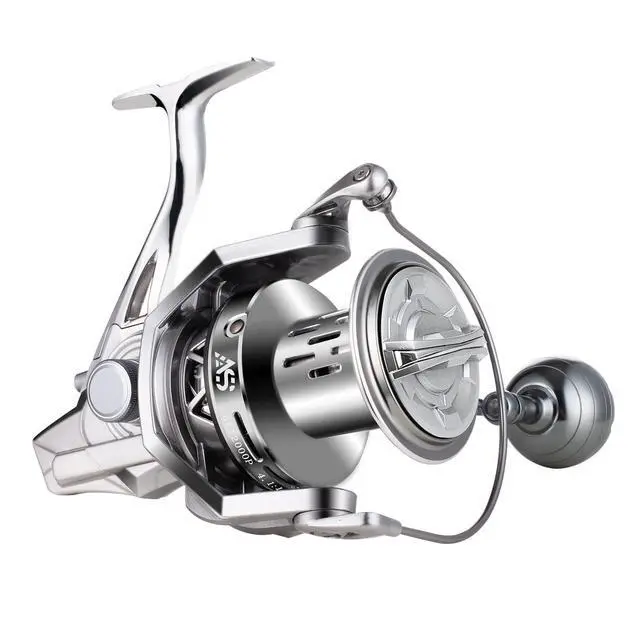Alt view image 6 of 7 - Spinning Reel, 8000/10000/12000 Aluminum Frame Surf Fishing Reels, Carbon Fiber 55LB Power Drag, Heavy Long Casting Inshore Saltwater & Offshore Saltwater Freshwater Fish Reel