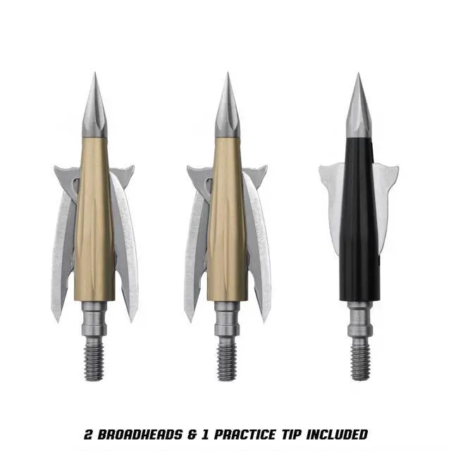 Alt view image 3 of 7 - Beast Broadheads, World's Fastest Deploying Broadhead, Patented Technology, Sharpest Penetrating Mechanicals, Plus Practice Tip