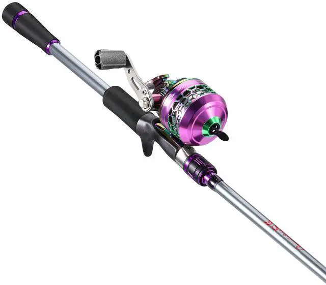 Main image of Fishing Reel Rod Combo, Two Pieces Colorful Poratble Light Weight Casting Rod with Spincast Fishing Reel for Freshwater