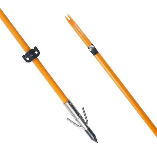 Alt view image 6 of 7 - 34inch Bowfishing Arrows Solid Fiberglass Shaft with Broadhead for Compound Bow and Recurve Bow Fishing Arrow Archery and Hunting (Pack of 6)