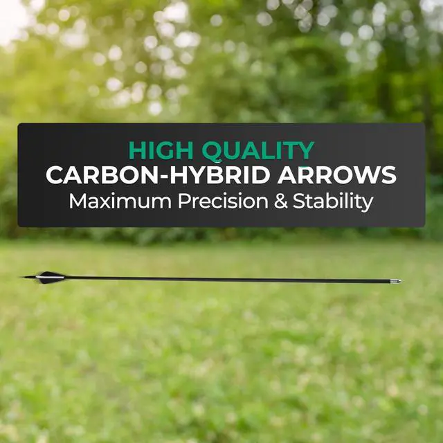 Alt view image 5 of 7 - ® Bow and Arrow for Kids Ages 6+ | Beginner Archery Set with Aim Guide, 6 Carbon Hybrid Arrows & 3 Targets | 3-Piece Take-Down Recurve Youth Bow for Left & Right Handers