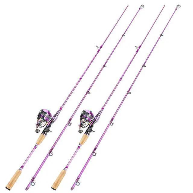 Alt view image 2 of 7 - Souagyilang Spincast Fishing Rod Reel Combo,2 Pieces Medium Heavy Pole with Super Smooth Reel Trouble-Free Push-Button Bait Casting Design for Freshwater Bass Fishing