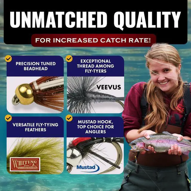 Alt view image 5 of 7 - RoxStar Fly Shop Trophy Trout Top Wet & Dry Flies for Trout. Proven Nationwide to Catch Fish! Tied in-House Never Outsourced Fly Fishing Gift