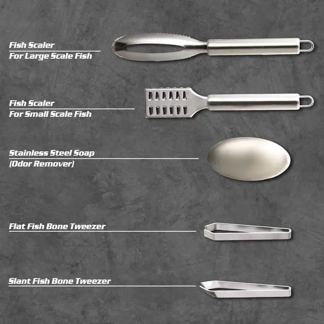 Alt view image 5 of 7 - Fish Fillet Knife Set Curved Flex 7 inch 9 inch Filet Knife for Filleting and Boning, Non-Slip Handles, Includes Fishing Braid Line Scissors, Fish Dressing Scissors, Filleting Pad