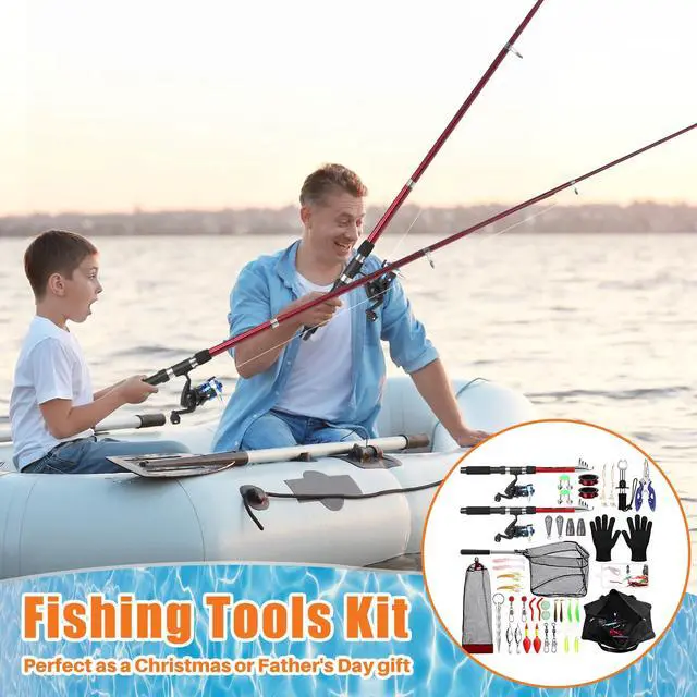 Alt view image 6 of 7 - Telescopic Fishing Rod and Reel Combo, 6.89ft 2pcs Collapsible Rod with Plier Lip Gripper Lures Carrier Bag Pre-Loaded Spinning Reel Saltwater Freshwater Fishing Pole Kit