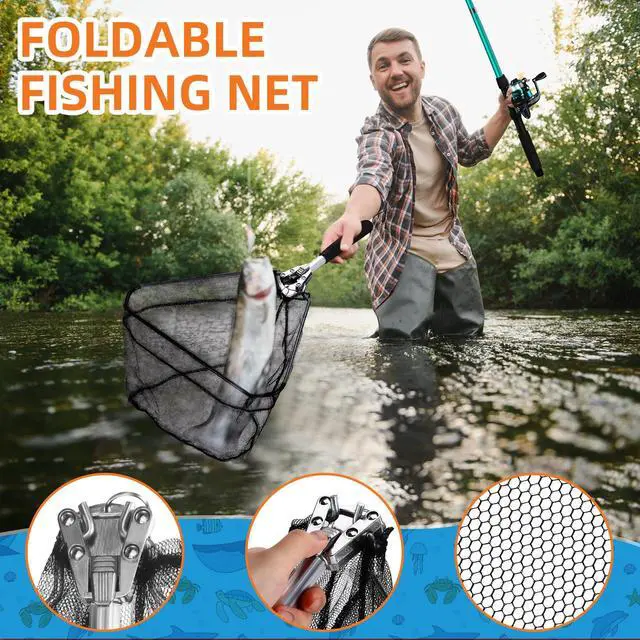 Alt view image 4 of 7 - Telescopic Fishing Rod and Reel Combo, 6.89ft 2pcs Collapsible Rod with Plier Lip Gripper Lures Carrier Bag Pre-Loaded Spinning Reel Saltwater Freshwater Fishing Pole Kit