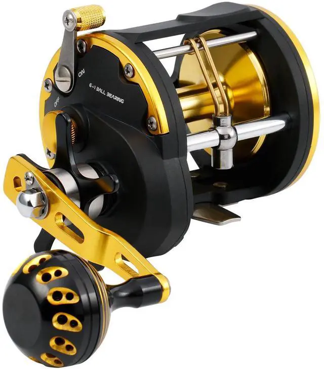 Main image of Trolling Reel Saltwater Level Wind Reels, Drag Reels Boat Fishing Ocean Fishing for Sea Bass Grouper Salmon