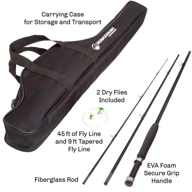 Alt view image 3 of 7 - Outdoors Fly Fishing Rod & Reel Combo Starter Kit with Case and Accessories