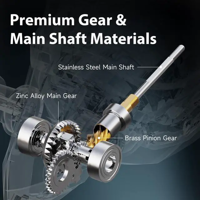 Alt view image 6 of 7 - M1 Spinning Reel Freshwater Fishing Reel, 9+1 Ball Bearings for Smooth Performance, Up to 26.5 lbs Max Drag Power, CNC Aluminum Spool, 500 Size for Light Fishing, 2000 for Versatile Freshwater