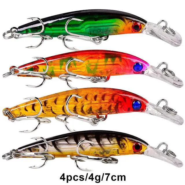 Alt view image 6 of 7 - Bass Fishing Lures Kit Set Topwater Hard Baits Minnow Crankbait Pencil VIB Swimbait for Bass Pike Fit Saltwater and Freshwater