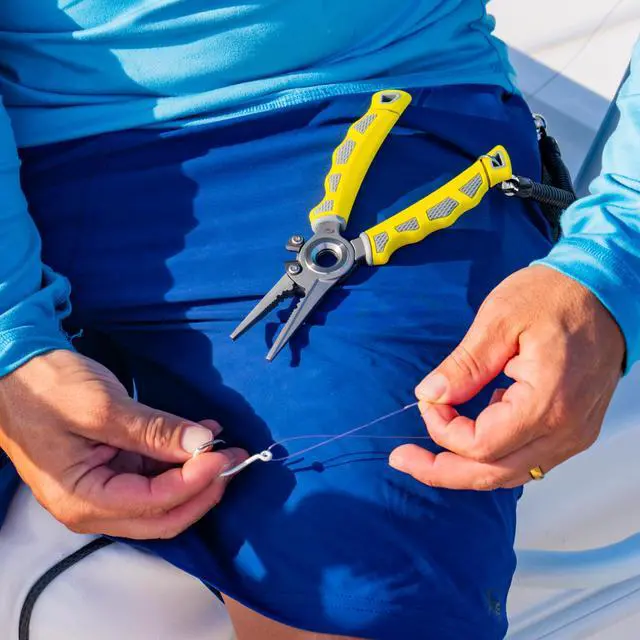Alt view image 2 of 5 - danco 7.5 Inch Fishing Pliers, 17-4 Stainless Steel, Tungsten Carbide Cutters, Saltwater Resistant Fishing Tool, Non-Slip Handles, Fresh/Saltwater Fishing Pliers