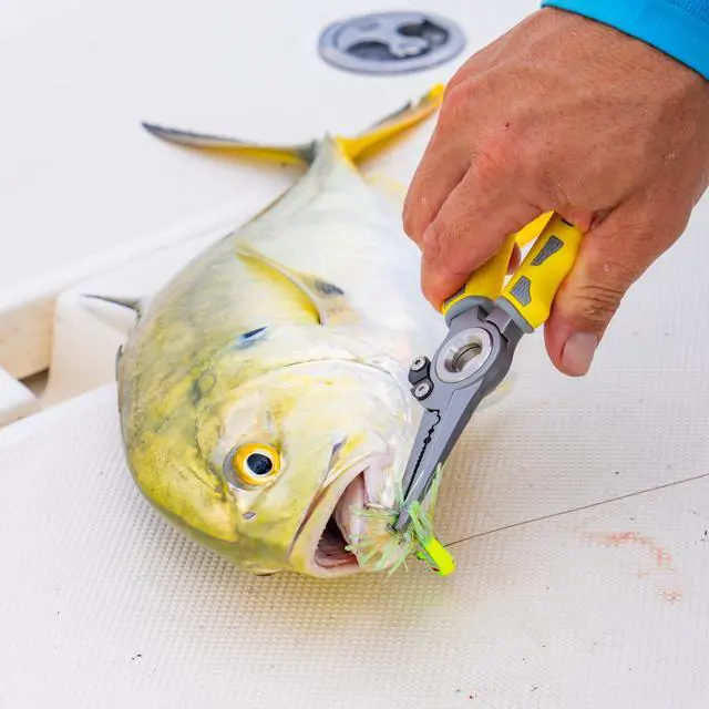 Alt view image 3 of 5 - danco 7.5 Inch Fishing Pliers, 17-4 Stainless Steel, Tungsten Carbide Cutters, Saltwater Resistant Fishing Tool, Non-Slip Handles, Fresh/Saltwater Fishing Pliers