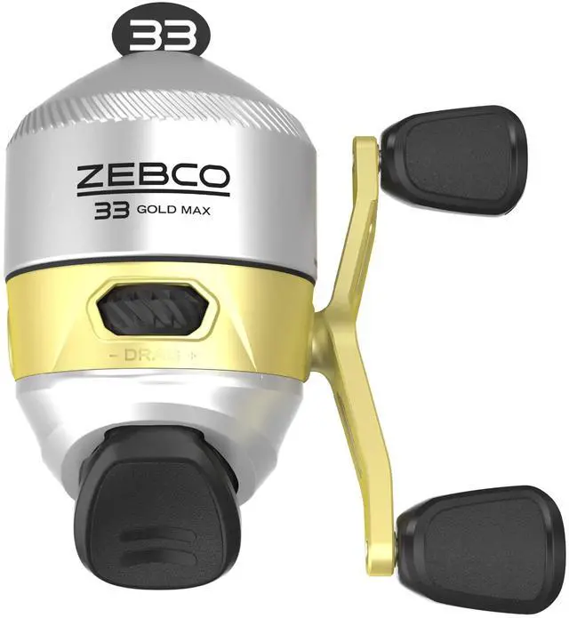 Main image of 33 Gold Spincast Fishing Reel, Changeable Right or Left-Hand Retrieve, All-Metal Gears, Pre-Spooled with Cajun Fishing Line