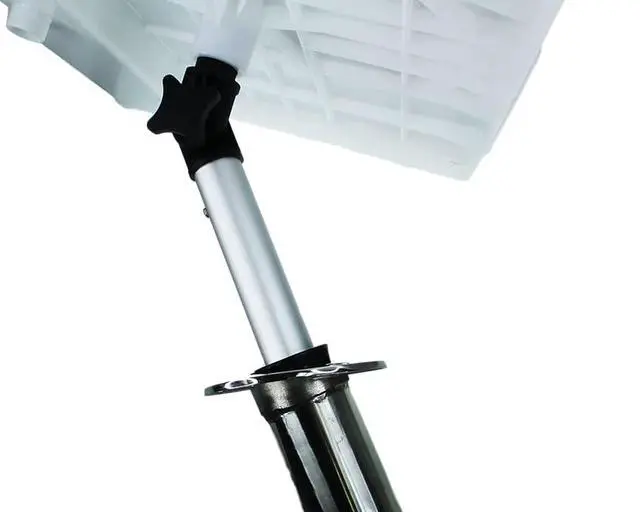 Alt view image 2 of 7 - Bait Cutting Board for Boat - Adjustable Fish Cleaning Filet Table with Compartments, Knife Slots, and Engraved Fish Scale | Easy to Transport & Store (Rod Holder Mount) White