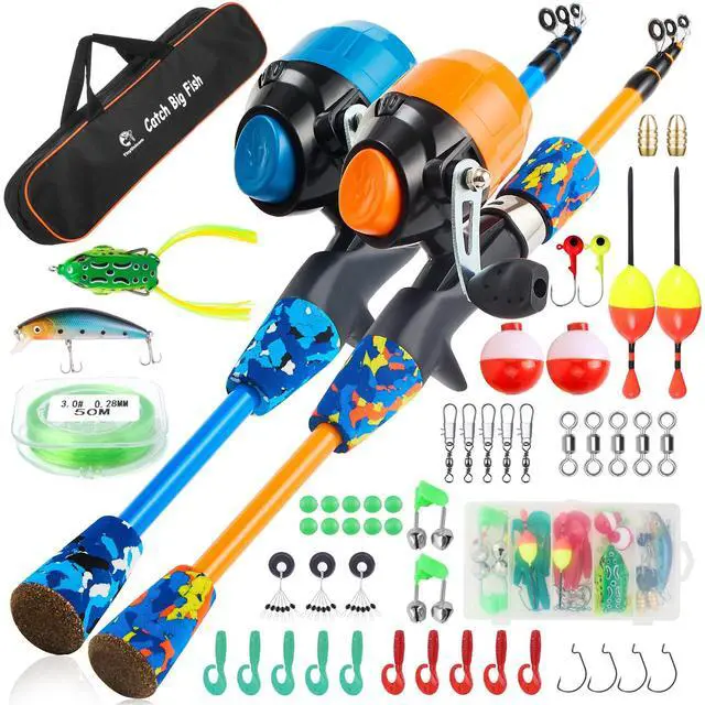 Main image of Kids Fishing Pole Kit SetPortable Telescopic Fishing Rod and Reel Combo Full Kits for Boys, Girls, Beginner, Youth