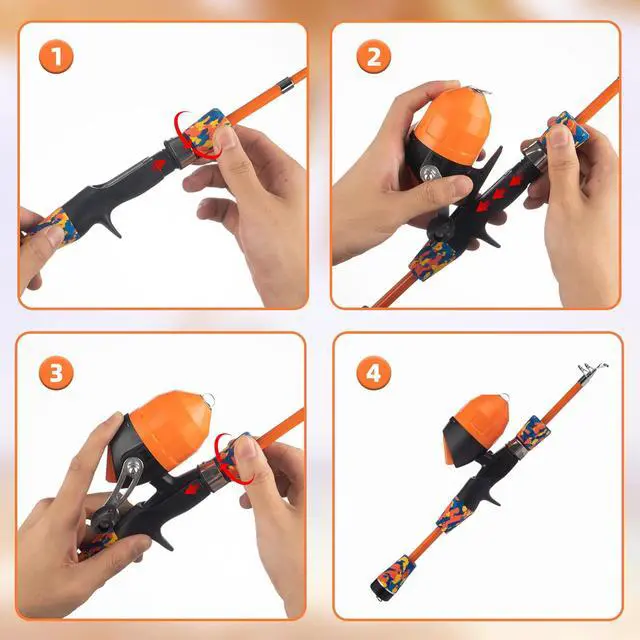 Alt view image 5 of 7 - Kids Fishing Pole Kit SetPortable Telescopic Fishing Rod and Reel Combo Full Kits for Boys, Girls, Beginner, Youth