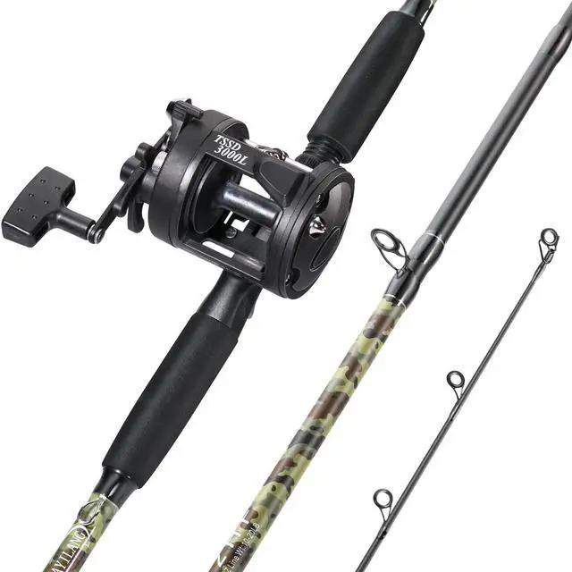 Main image of Fishing Rod Combo with Conventional Reel, Medium Heavy for Catfish Salmon and Steelhead Saltwater Fishing