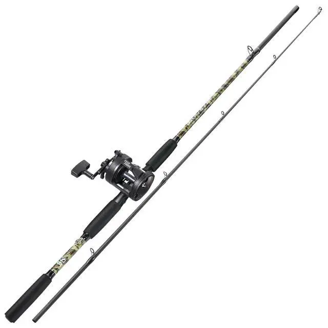Alt view image 2 of 7 - Fishing Rod Combo with Conventional Reel, Medium Heavy for Catfish Salmon and Steelhead Saltwater Fishing