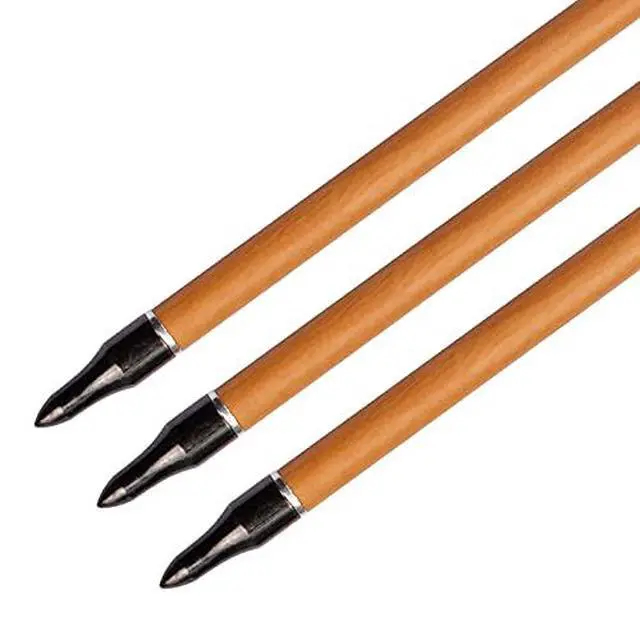 Alt view image 7 of 7 - Elong 30" Archery Carbon Arrows Wood Camo Shaft Spine 600/700 Recurve Bows Turkey Feather Arrow
