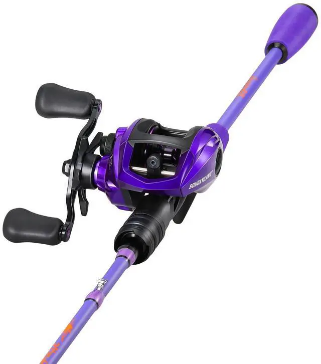 Main image of Baitcaster Combo IM6 Graphite M/MH 2-Piece Rod, Stainless Steel Guides with Ceramic Rings,6.3:1 Gear Ratio High Speed Reel for Bass,Walleye, Catfish, Panfish Fishin