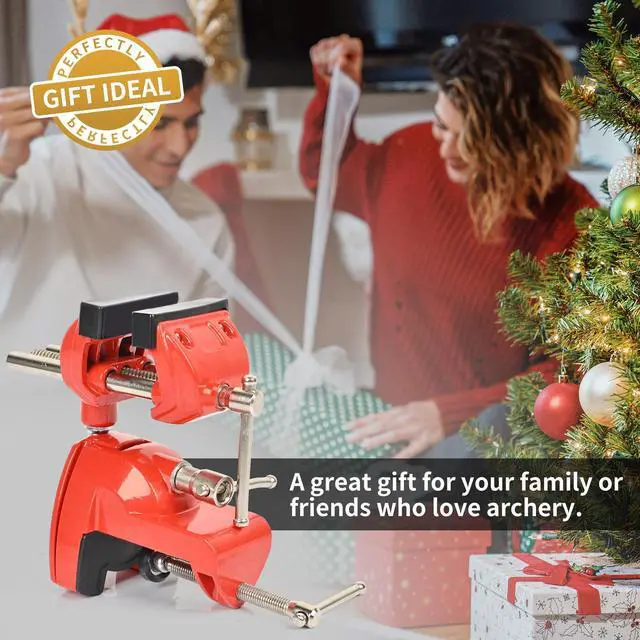 Alt view image 7 of 7 - 360° Rotating Universal Bow Vise for Compound & Recurve Bow Tuning | 360° full swivel, sturdy metal build, non-marring padded clamp, removable bench mount, home workbench & archery workshop