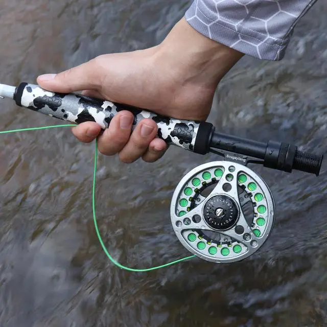 Alt view image 5 of 7 - Standard Fly Fishing Combo Starter Kit, 5/6 Weight 9' Fly Rod with SuperPolymer Handle, Accessories, Carrying Case, Fly Box Case & Fishing Flies
