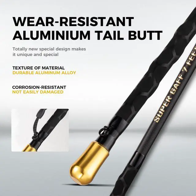 Alt view image 7 of 7 - Carbon Fiber Fishing Gaff Saltwater Fish Gaff with S316 Stainless Steel Fishing Hook