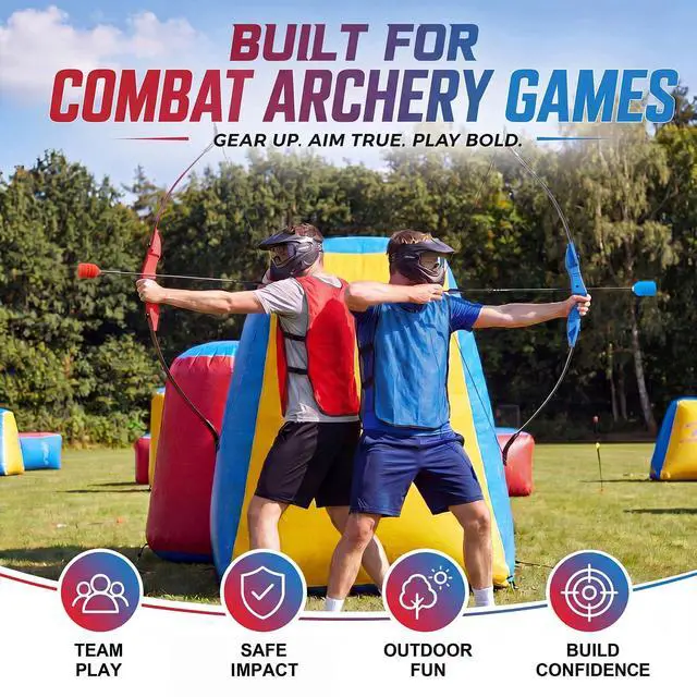 Alt view image 2 of 7 - 30 Inch Foam Tipped Arrows, 6/12 Pcs Removable Sponge Tip Archery LARP Practice Arrows with Archery Carbon Bow for Compound Bow, Combat Game, Training, Cs Shooting