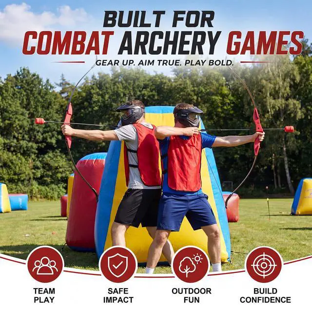 Alt view image 2 of 7 - 30 Inch Foam Tipped Arrows, 6/12 Pcs Removable Sponge Tip Archery LARP Practice Arrows with Archery Carbon Bow for Compound Bow, Combat Game, Training, Cs Shooting