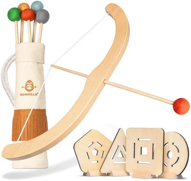 Main image of ® Kids Bow and Arrow Set | Wooden Archery Toy for Boys & Girls Aged 3-7, Bow and Arrow for Kids | Includes 5 Arrows, 4 Targets, Cotton Quiver | Indoor & Outdoor Play