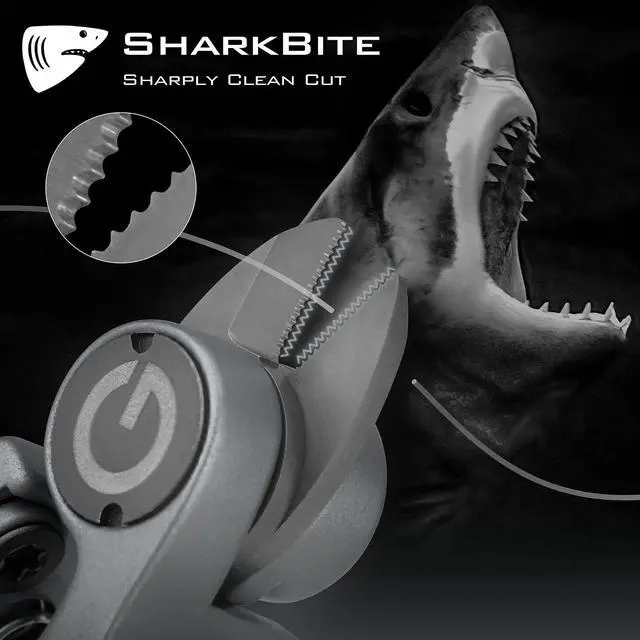 Alt view image 2 of 7 - Sharkbite Fishing Line Cutter with Retractors and Fishing Knot Tying Tool and Hook Eye Cleaner, Fly Fishing Nippers