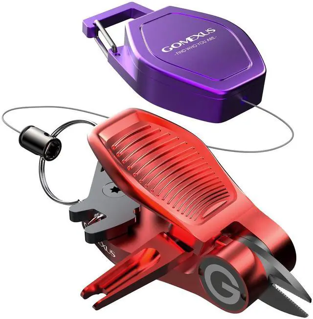 Main image of Sharkbite Fishing Line Cutter with Retractors and Fishing Knot Tying Tool and Hook Eye Cleaner, Fly Fishing Nippers