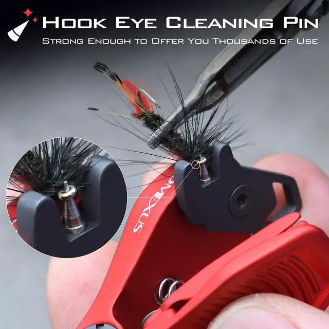 Alt view image 4 of 7 - Sharkbite Fishing Line Cutter with Retractors and Fishing Knot Tying Tool and Hook Eye Cleaner, Fly Fishing Nippers