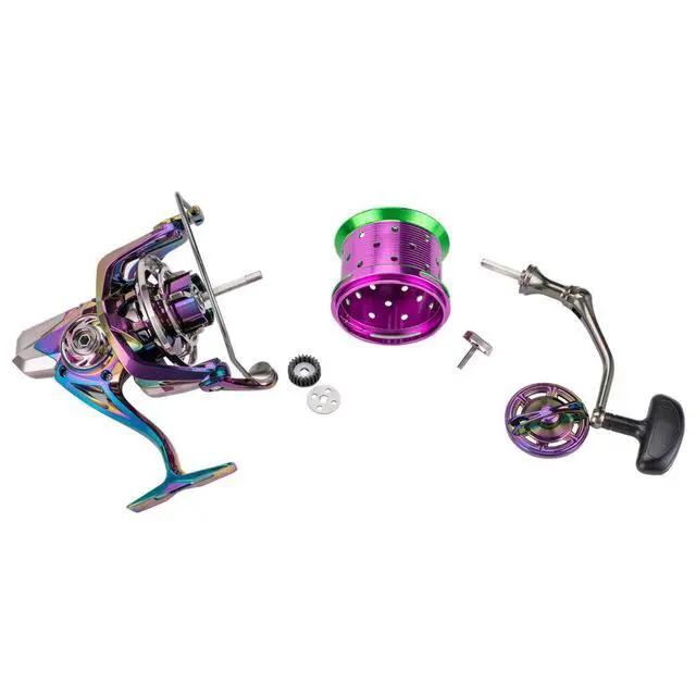 Alt view image 6 of 7 - Spinning Fishing Reels 70 LBS Max Drag Power 18+1 Stainless BB Metal Body Casting Fishing Wheel 8000 10000 12000 Spool Series Freshwater Saltwater Big-Game Surf Ultra Smooth Spinning Reel